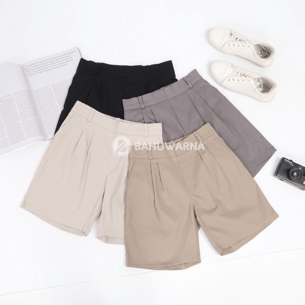 short pants celana pendek wanita model korea hot pants bahan katun santai jumbo kekinian