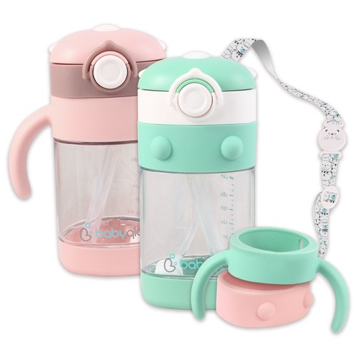 Babyqlo Botol Minum Anak / Koala Baby Straw Cup With Handle Bq 7004