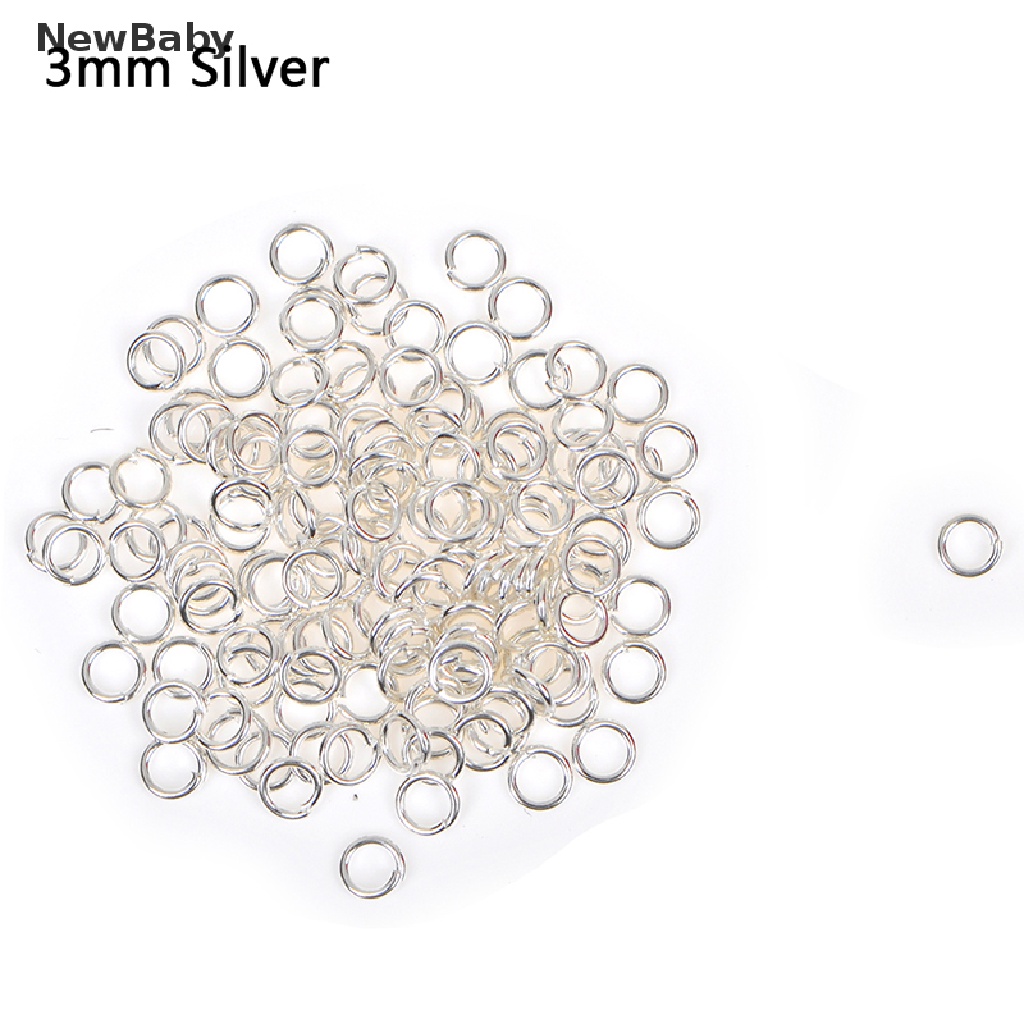 Konektor Jump Ring 3 / 4 / 6mm Warna Gold / Silver Untuk Aksesoris Perhiasan DIY