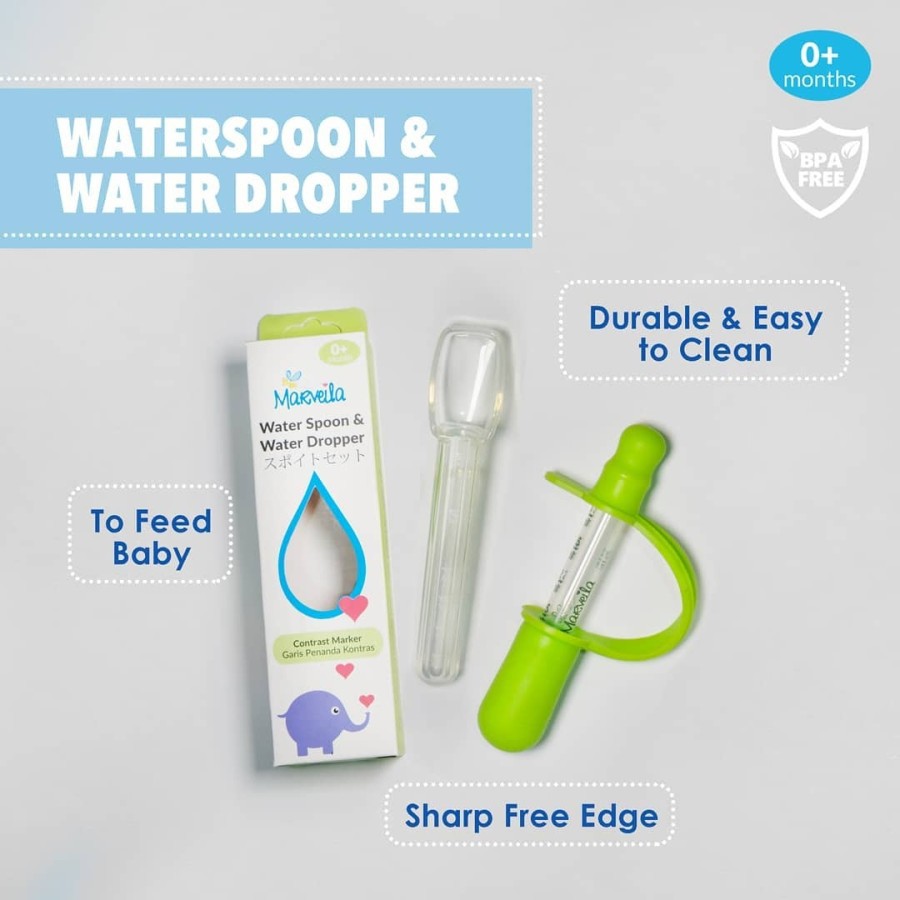 Marveila Water Spoon &amp; Dropper / Pipet Obat Bayi Anak