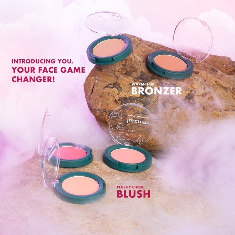 Luxcrime Flushy Cheek Blush / Warm It Up Bronzer Original COD