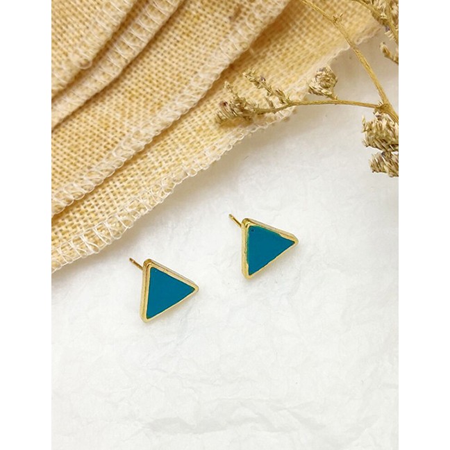 LRC Anting Tusuk Fashion Drop Glazed Triangle Earrings F5749X