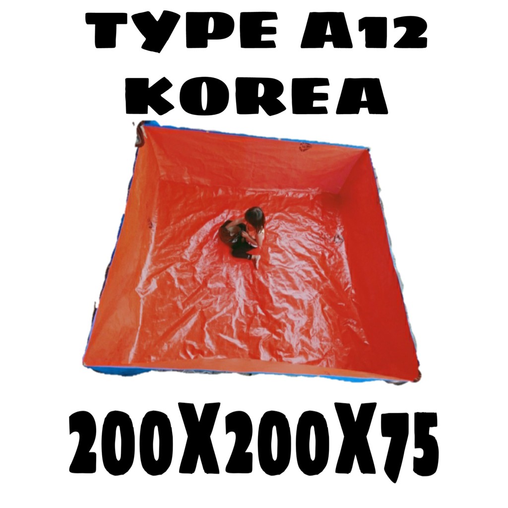 Terpal kolam ikan JUMBO UKURAN [200cmX200cmX75cm] TYPE A12 ORIGINAL Sangat cocok buat ternak LELE DL