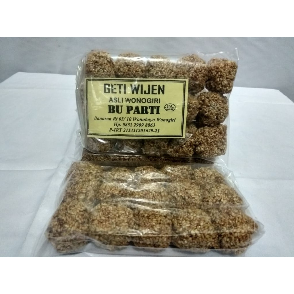 

Oleh Oleh Khas Solo Geti Wijen Bulat Bu Parti 50 gram / enting enting / enting enting wijen / snack