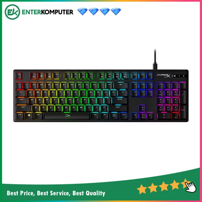 Kingston HyperX Alloy Origins Mechanical Gaming Keyboard (HyperX Aqua Switch)