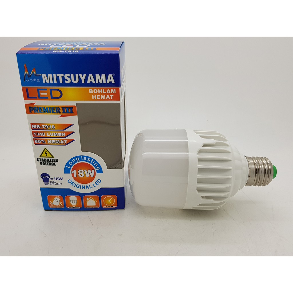 Lampu LED 18 watt PREMIER III Model CAPSUL Merk MITSUYAMA GARANSI 1THN