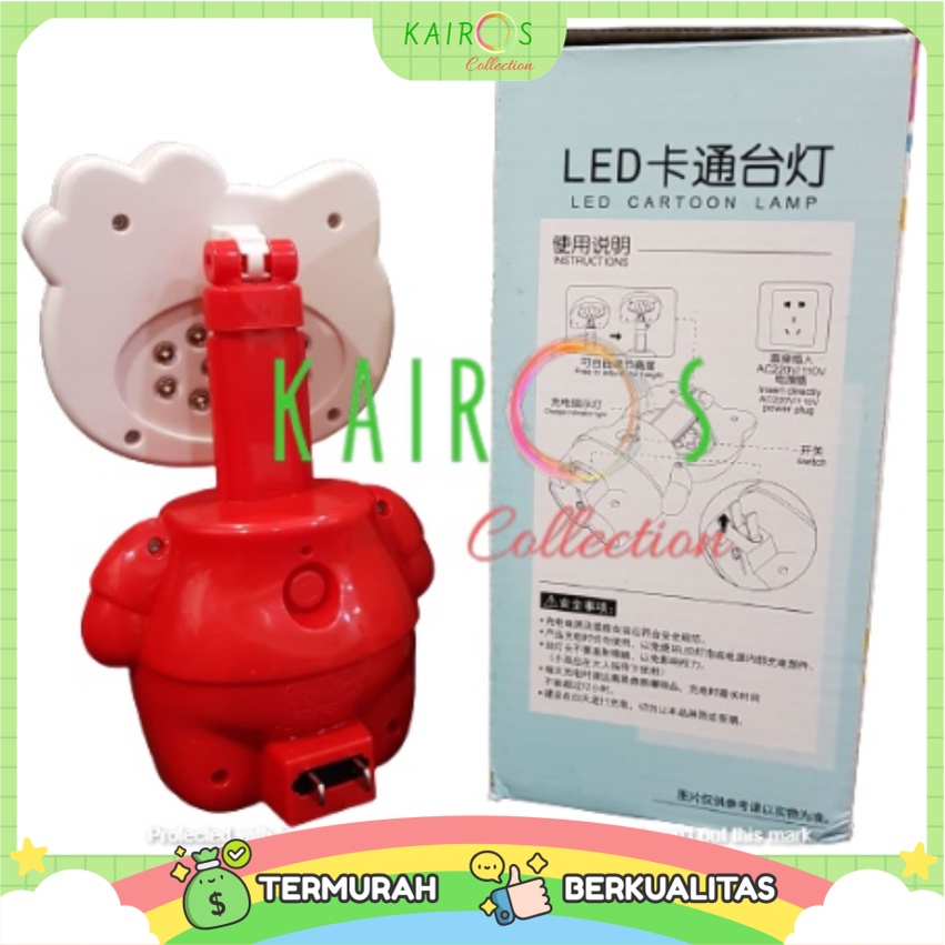 Lampu LED Portable Baca Meja Belajar Kamar Karakter Hello Kitty