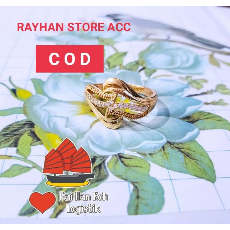 cincin xuping perhiasan wanita motif gold terlaris