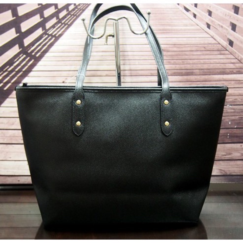 COACH TOTE BAG CROSSGRAIN CITY ZIP LARGE