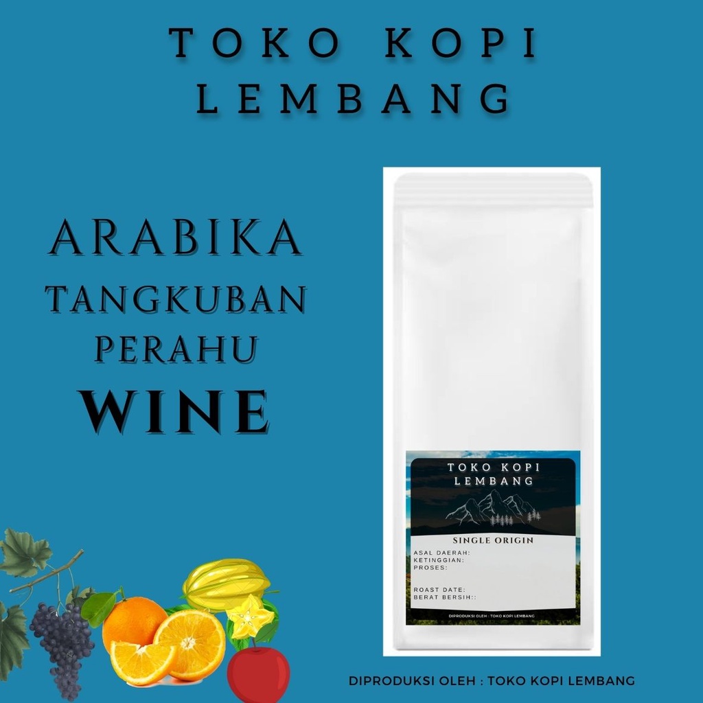 

KOPI ARABIKA WINE LEMBANG TANGKUBAN PERAHU 250GRAM