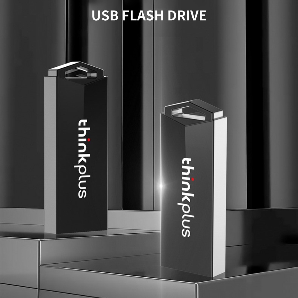 (Huluboy) Lenovo MU234 Flashdisk USB 3.0 Kapasitas 16 / 32 / 64GB Bahan Logam