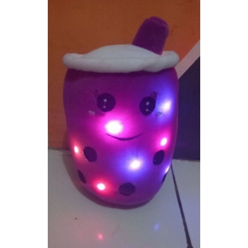 Boneka Boba Led Nyala Ukuran Xl 40cm Bantal Boba Milx Tea Viral Lucu Nyala Pake Led Murah