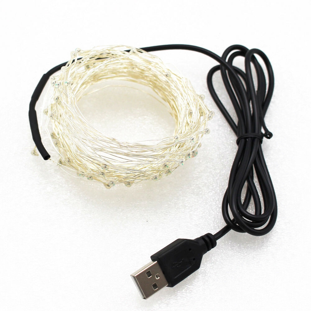 【P&amp;T】1M/5M/10M USB LED String Light  LED Copper Wire String Fairy Lights Christmas Party Decor