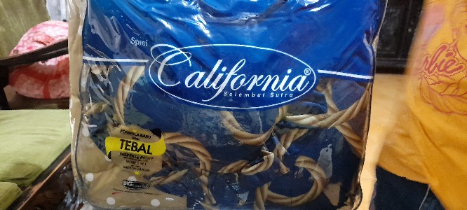 Bedcover Set Murah Terbaru 180x200 California Pandora Original Bahan Lembut Dan Tidak Luntur Pfas1