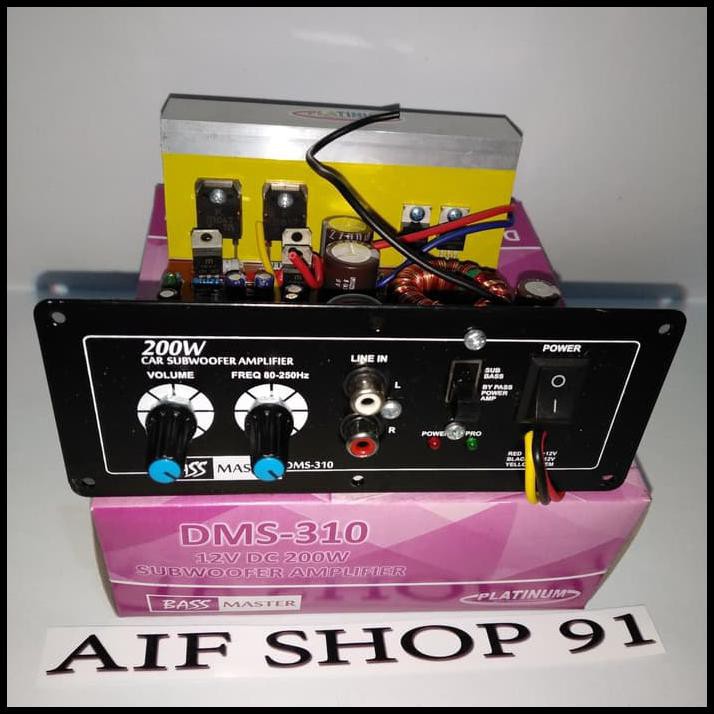 Promo Terbatas Kit Power Amplifier Subwoofer Mobil 200Watt Dc 12 Dms 310