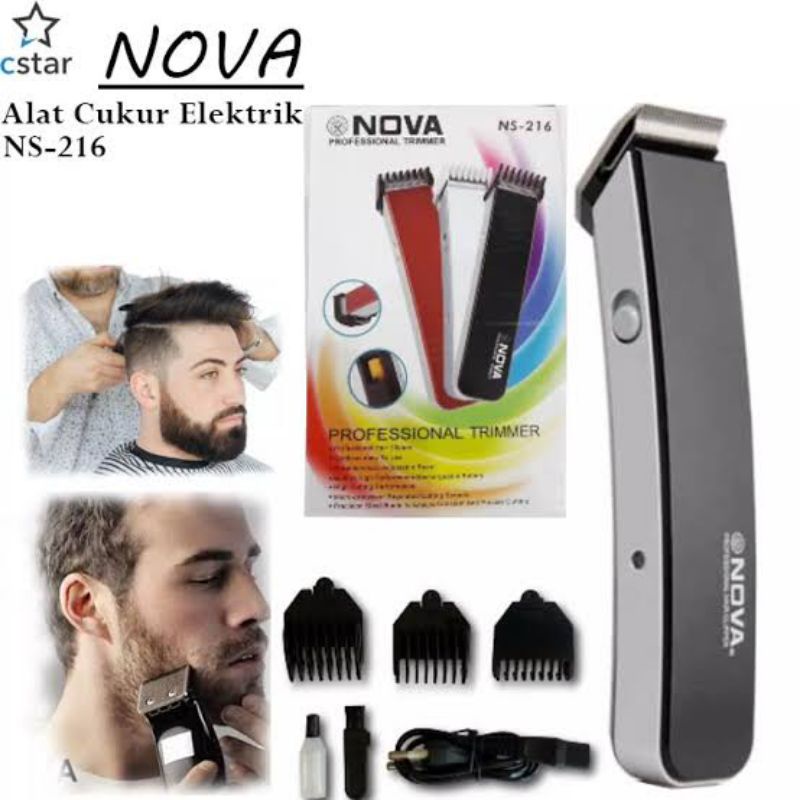 mesin cukur rambut Alat cukur rambut kumis jenggot charger nova