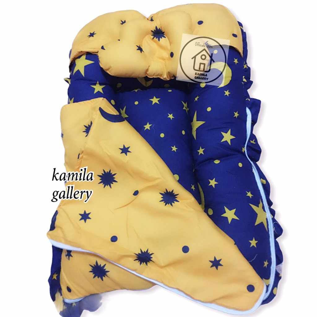 FREE BANTAL AWAN PEYANG!! KASUR BAYI SLEEPING BAG SELIMUT BAYI TOPI / KASUR BAYI RESLETING TERMURAH