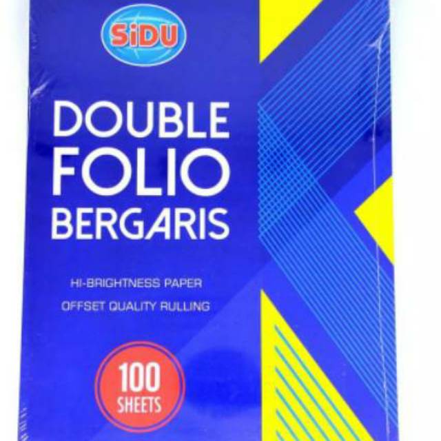 

Kertas double Folio bergaris 100 lembar sinar dunia