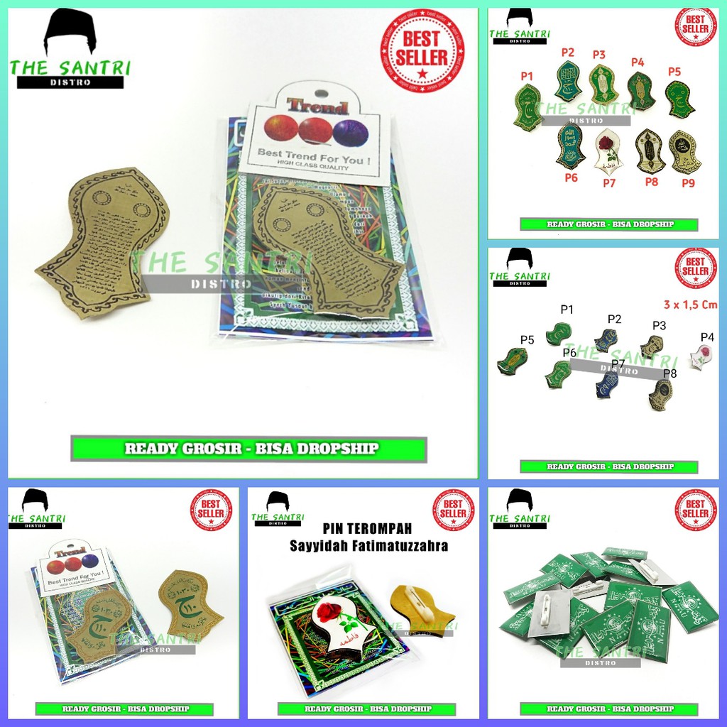 [TERMURAH] Pin Terompah Emas/Pin Terompah Nabi Rasululullah/Pin Terompah Darkah Tarim/Pin Majelis Mu