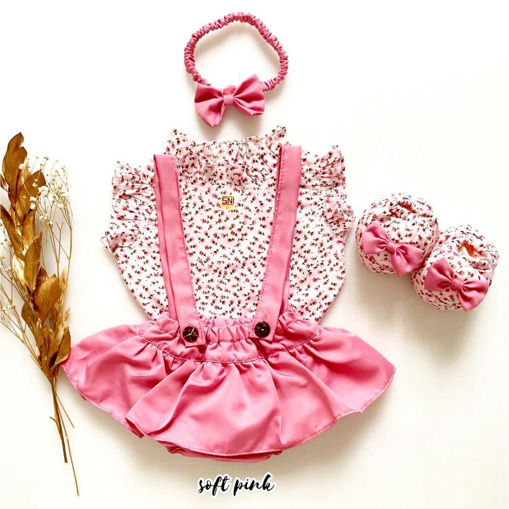 CORRY / SHANIKA overall / CLARA / GIANNA TALITHA Baju Setelan Jumper Rok Bunga Bandana Sepatu Pergi Lucu Fashion Anak Bayi Perempuan Cewek-7
