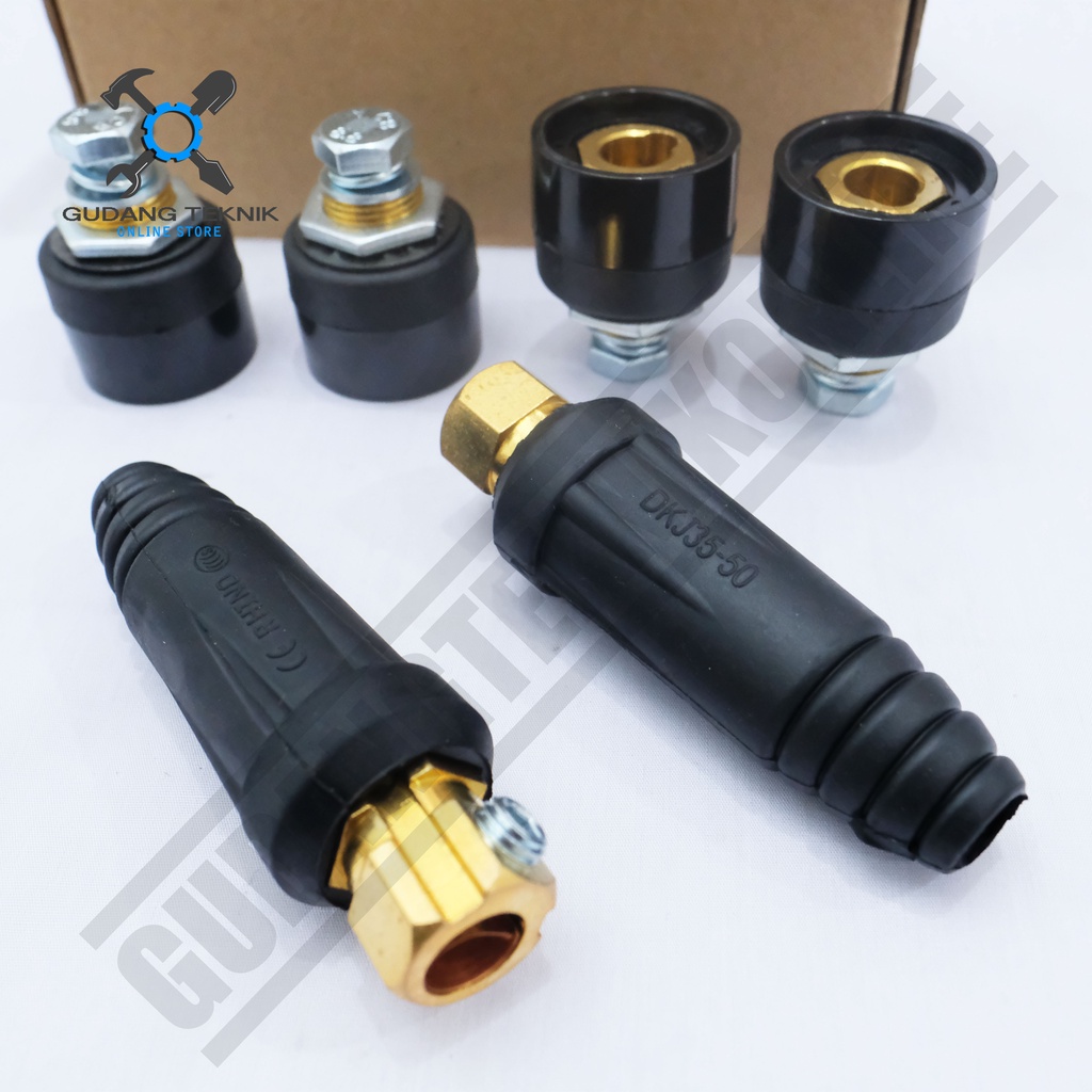 Kabel Konektor Mesin las Female - Male Conector Las Socket 35-50mm Connector LAS SOCKET TRAFO RHINO