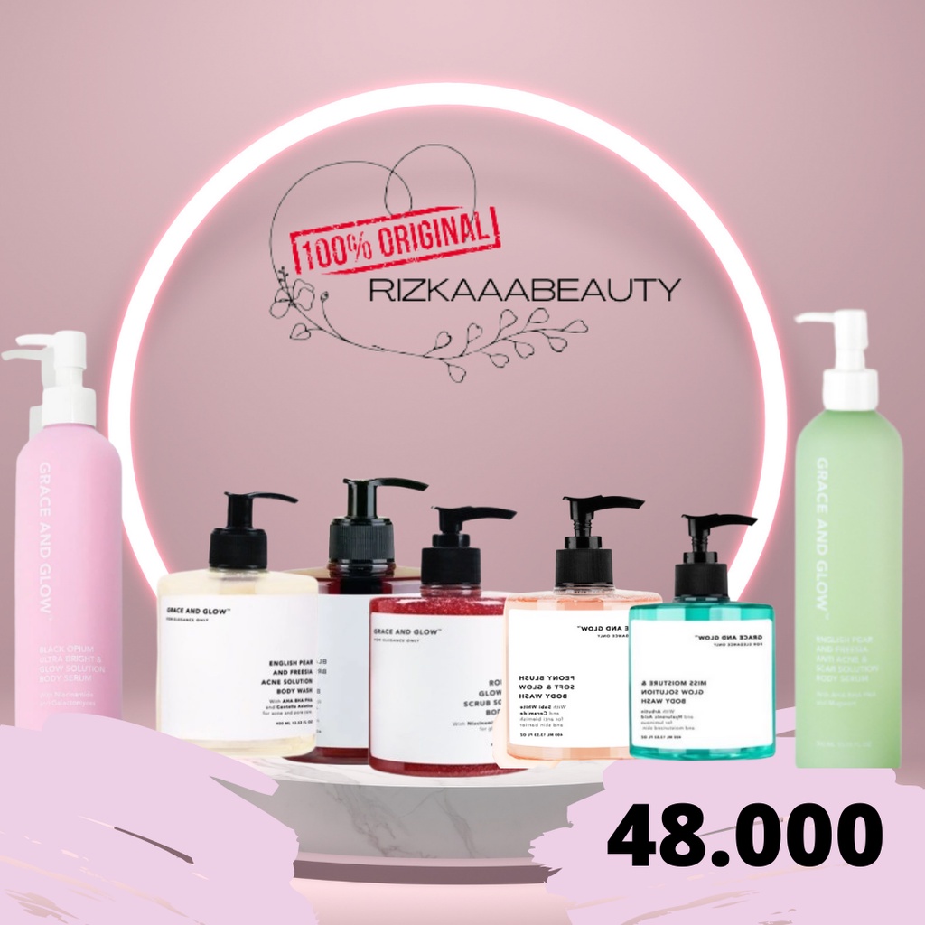 [SIAP KIRIM ORI 100%] Grace and Glow Body Wash (400mL) | Sabun mandi viral | Sabun mandi parfum | Sa