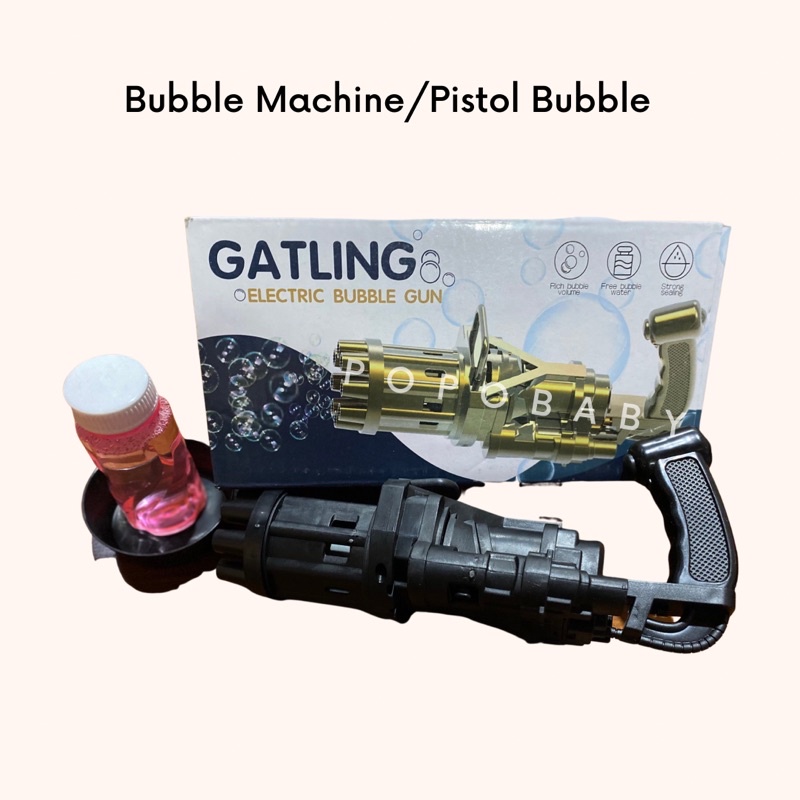 Mainan bubble machine/ pistol gelembung/ pistol bubble (free bubblewrap)