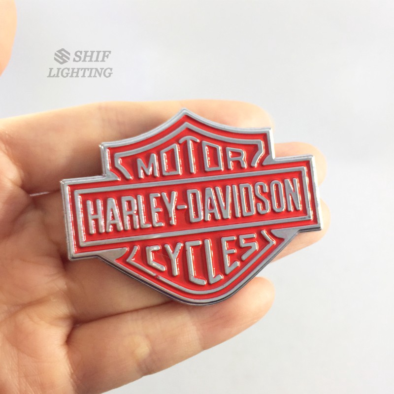 1Pc Stiker Emblem / Badge Motor Harley Davidson Bahan Metal