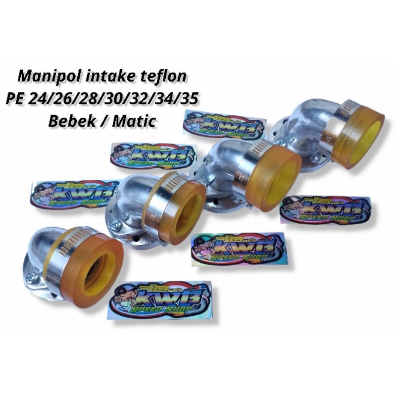 Manipol manifol teflon intake putar bebek matic teflon PE 24/26/28/30/32/34/35 teflon