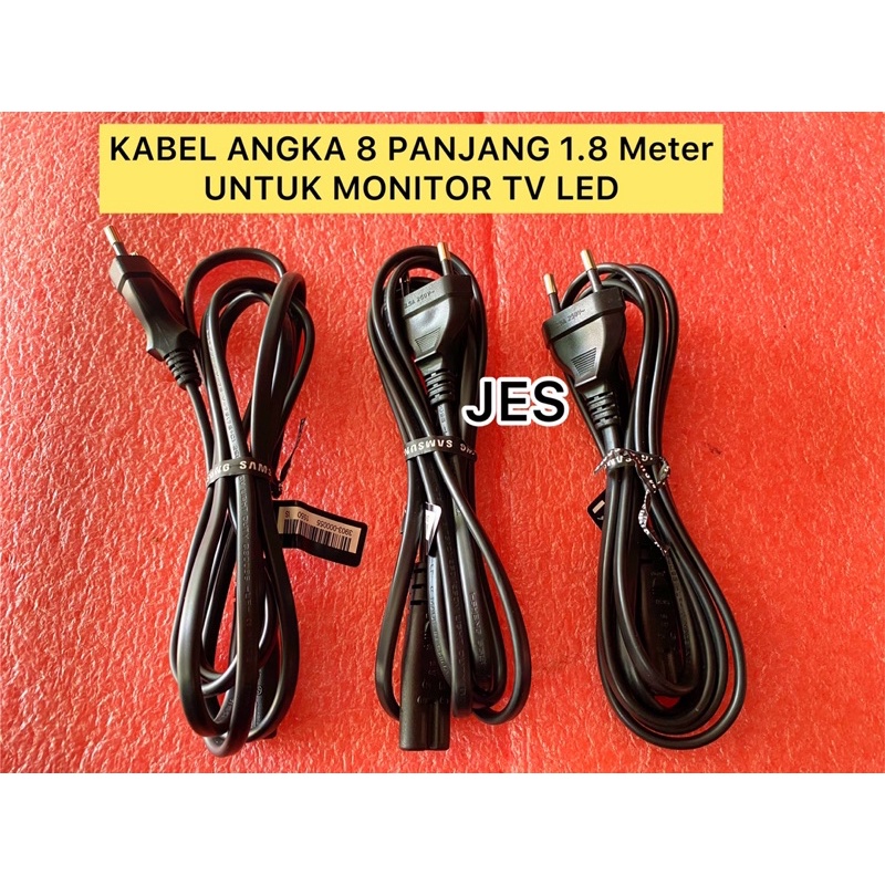 KABEL ANGKA 8 PANJANG 1.8 Meter  UNTUK MONITOR TV LED ORIGINAL