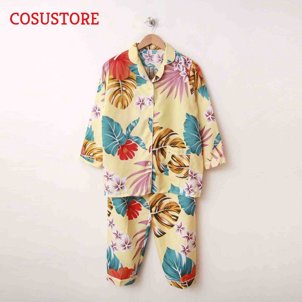 BAJU TIDUR WANITA/PIYAMA WANITA MOTIF KATUN DAILYSET PIYAMA WANITA MURAH