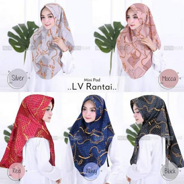 Hijab minipad LV Rantai
