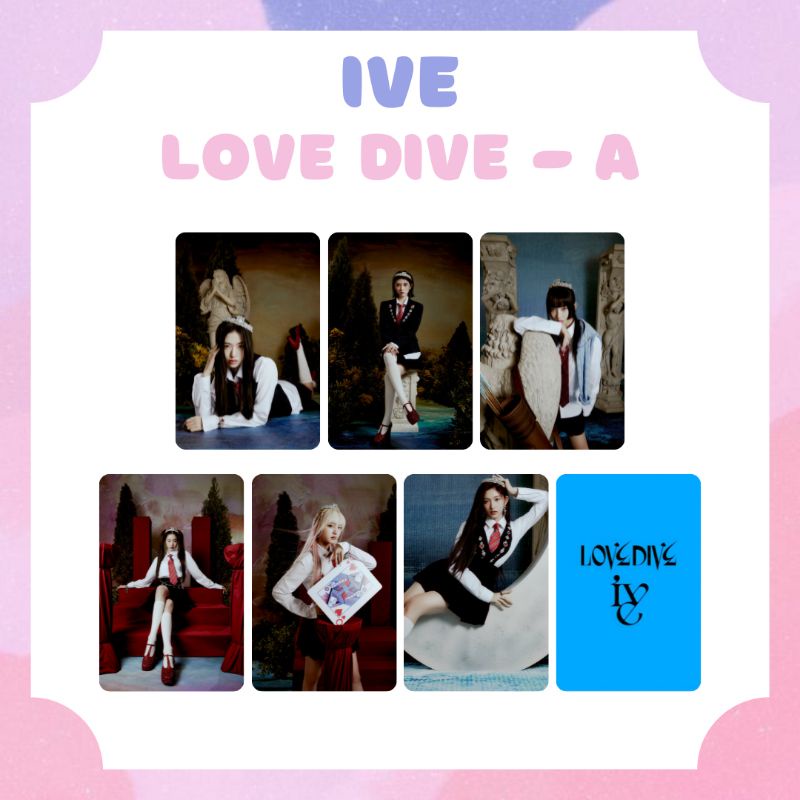 [IVE] IVE PHOTOCARD LOVE DIVE YUNJIN GAEUL REI WONYOUNG LIZ LEESEO ‼️BACA DESKRIPSI‼️