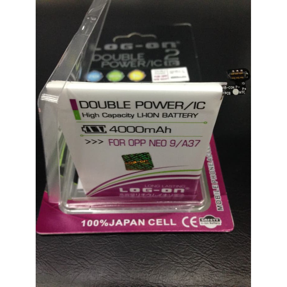 [termurah] Baterai Oppo Neo 9 A37 4000mah Double Power Log On