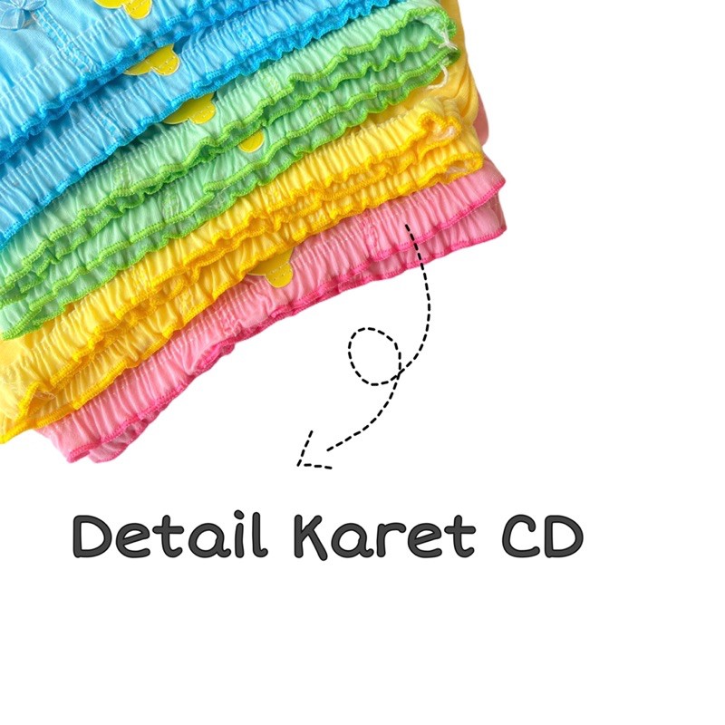 1 Lusin Celana Dalam Anak Perempuan Cewek Lusinan Katun / CD Boxer Anak Celana Dalam Bayi Perempuan