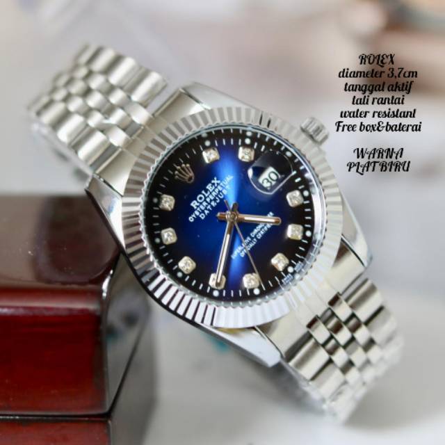 JAM TANGAN WANITA ROLEX RANTAI SILVER