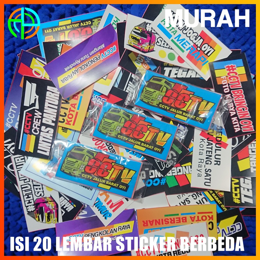 (isi 20 lembar) Stiker Costum CCTV TRUK Printing Setiker Mobil Sticker CCTV Truck Setiker CCTV Mobil