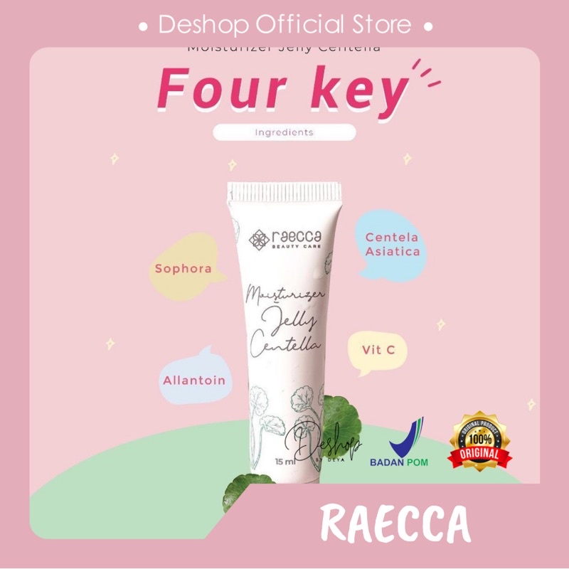 BPOM-[BELI 1 GRATIS 1 MASKER] Moisturizer Jelly Centella by Raecca 15ml