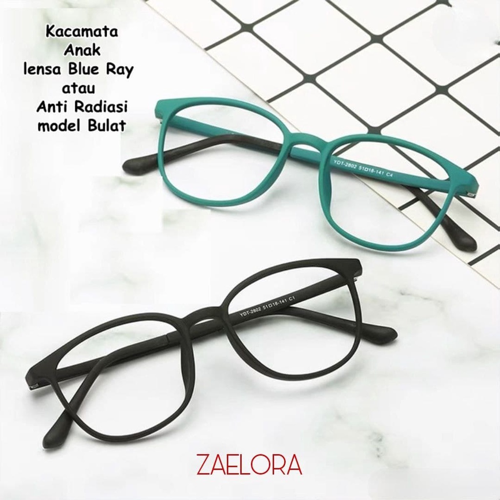 ZAELORA - Kacamata Anak Anti Radiasi Blue Ray Laki-laki & Perempuan (Design Korea)-7