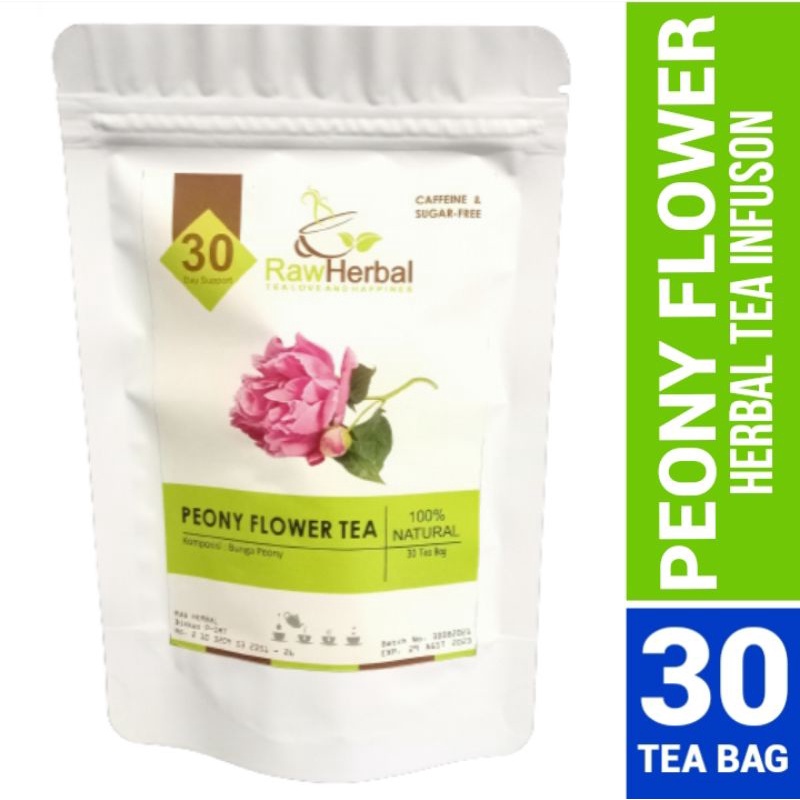 Peony Flower Tea : Teh Bunga Peony Isi 30 Tea Bag