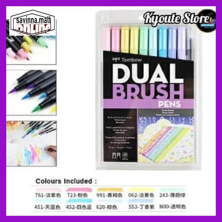 

U0Uo879- Tombow Abt Pastel Series Set Brush Pen Marker Lettering Drawing Color Y7Ry688-