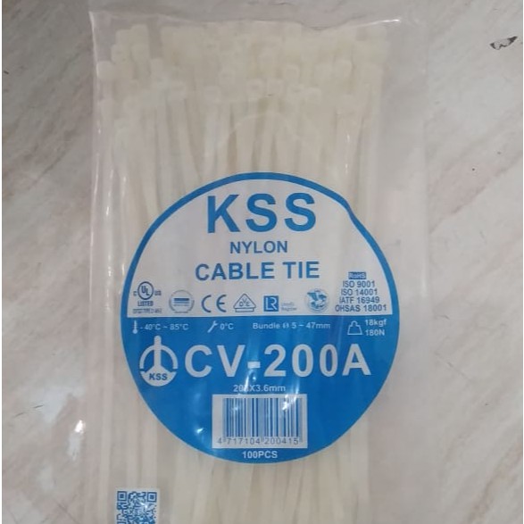 Kabel ties KSS CV-200A putih 100bh (CV200A Cable tie CV 200 tis 20cm)