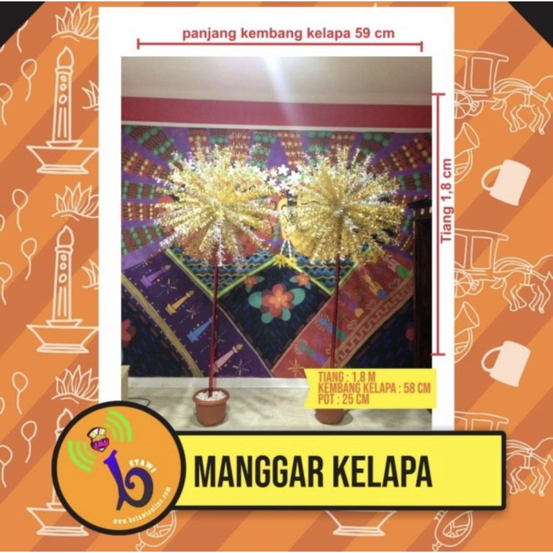 Hiasan Pohon Kembang Kelapa / Dekorasi Betawi