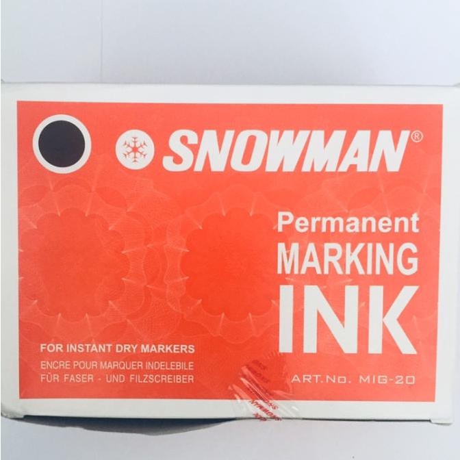 

isi tinta spidol snowman black isi 12
