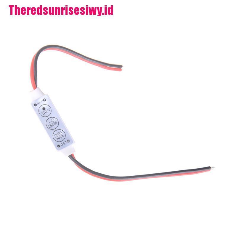 【Theredsunrisesiwy.id】1pc 12-24V Mini 3 Keys Single Color LED Controller Brightness Dimmer For 3528 5050