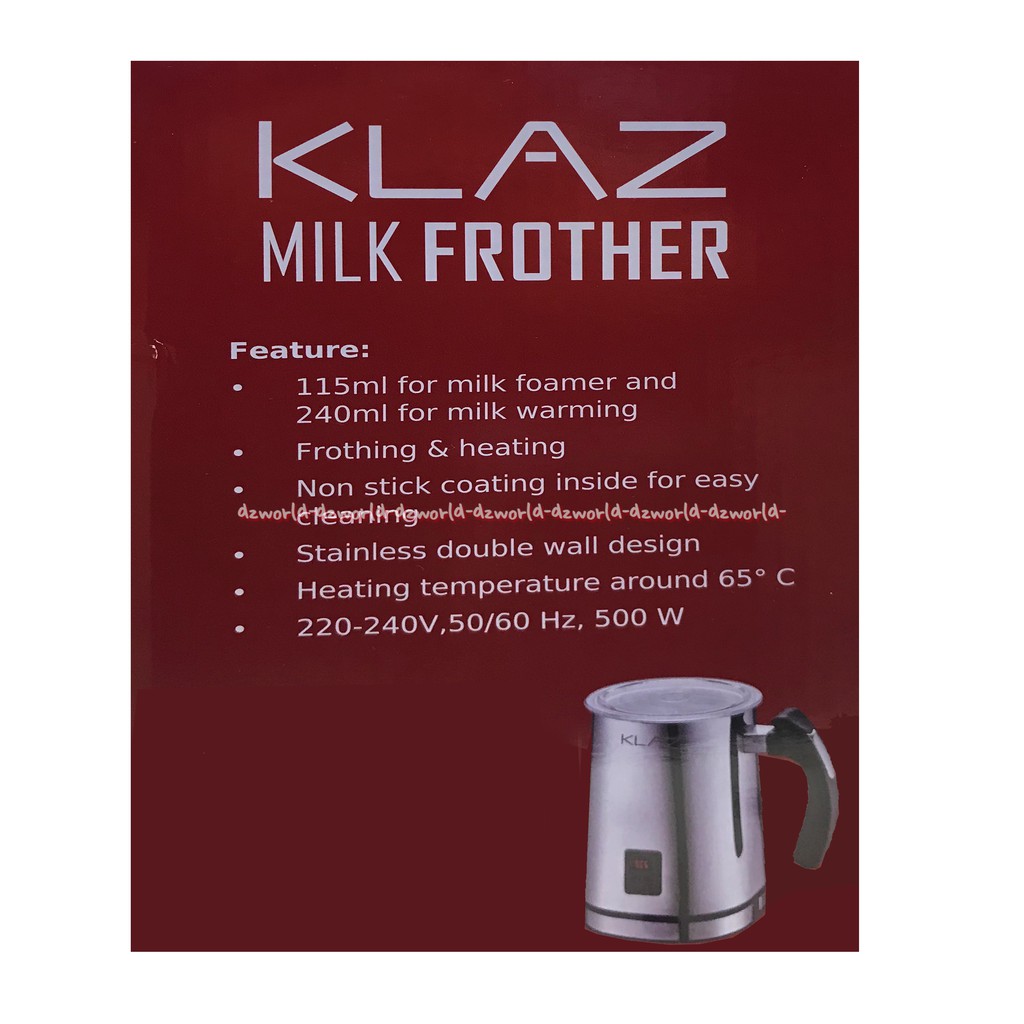 Klaz Milk Frother Silver Pengaduk Buih Susu Singin dan Memanaskan Susu Panas Klas Milk Fother