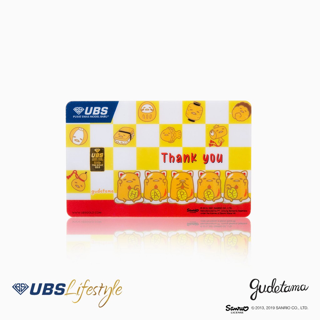 UBS Logam Mulia Sanrio Gudetama Thank You Edition 0.5 Gr
