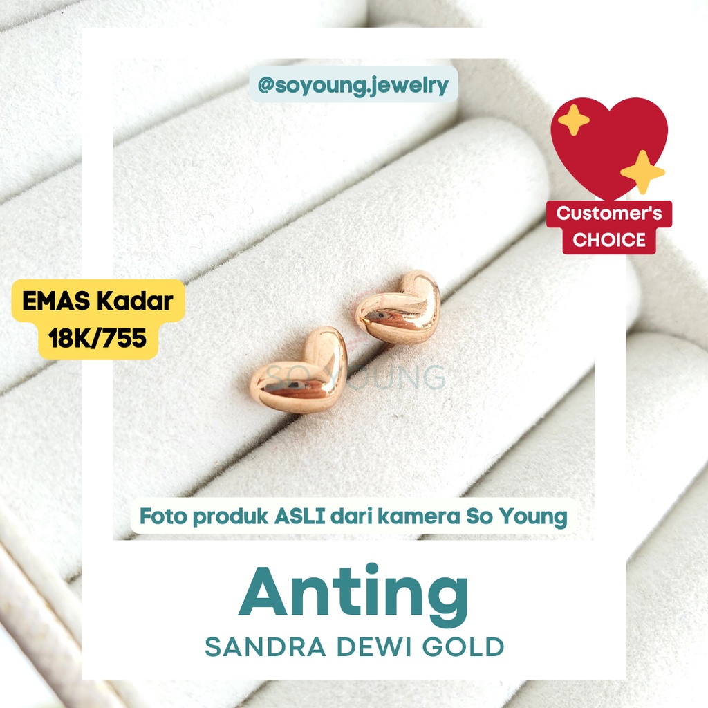 Anting Sandra Dewi Gold VALENTINE Series EA200042 Kadar 18K