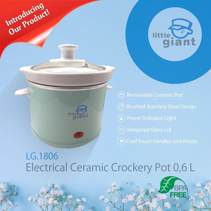 Khusus Grab Gojek Little Giant Electrical Ceramic Crockery Pot 0,6L