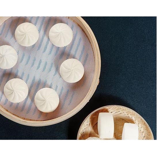 ✸ Tatakan Kukusan Silikon Siomay Dumpling / Alas Kukus / Tatakan Bakpao ❂